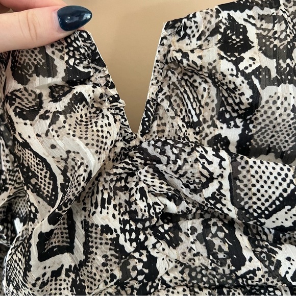 Forever 21 Gray Snakeskin Baby Doll Mini Dress - Picture 5 of 5